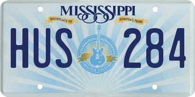 MS license plate HUS284
