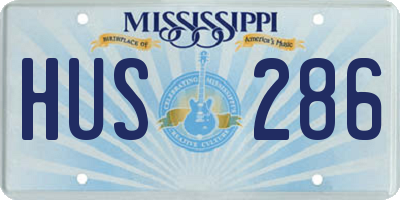 MS license plate HUS286