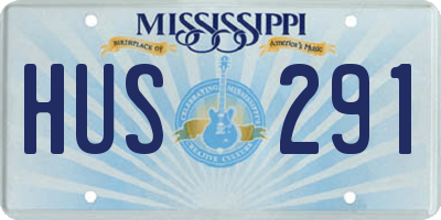 MS license plate HUS291