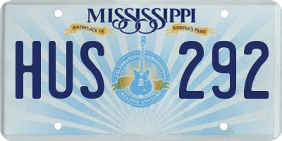 MS license plate HUS292