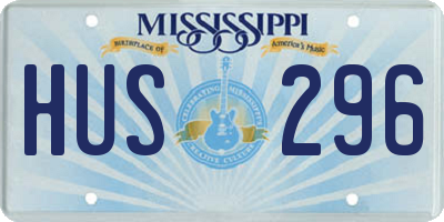 MS license plate HUS296