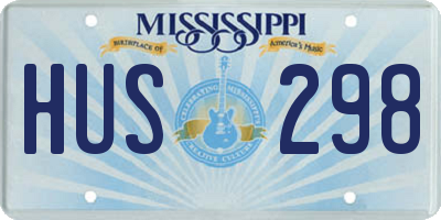 MS license plate HUS298
