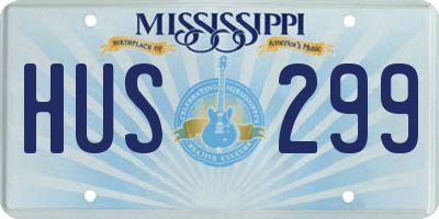 MS license plate HUS299
