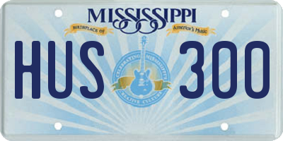 MS license plate HUS300