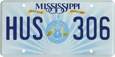 MS license plate HUS306