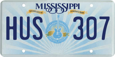MS license plate HUS307