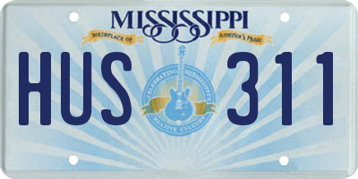 MS license plate HUS311