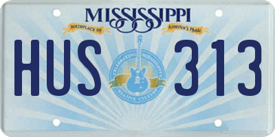 MS license plate HUS313