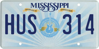 MS license plate HUS314