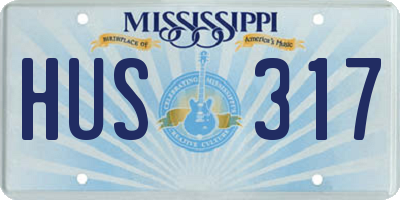 MS license plate HUS317