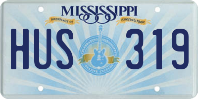 MS license plate HUS319