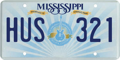 MS license plate HUS321