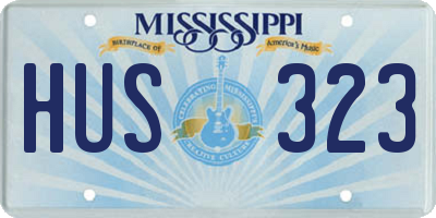 MS license plate HUS323