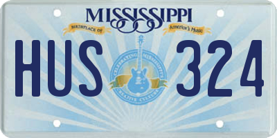MS license plate HUS324