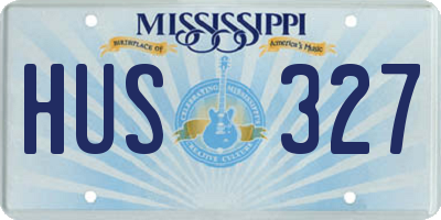 MS license plate HUS327