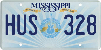 MS license plate HUS328