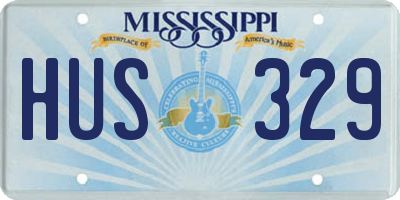 MS license plate HUS329