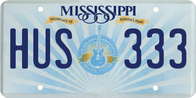 MS license plate HUS333