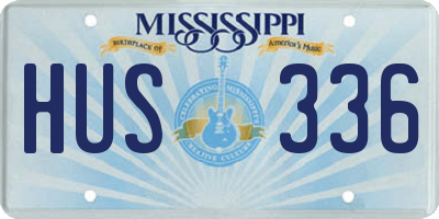 MS license plate HUS336