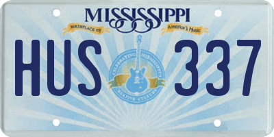 MS license plate HUS337