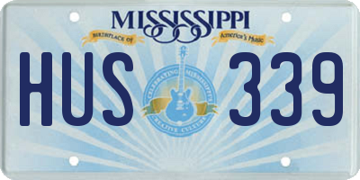 MS license plate HUS339