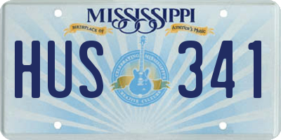MS license plate HUS341