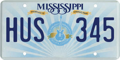 MS license plate HUS345