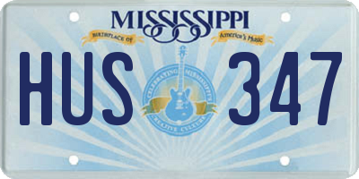 MS license plate HUS347