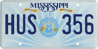 MS license plate HUS356