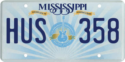 MS license plate HUS358