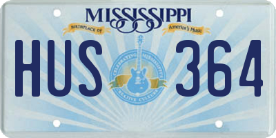 MS license plate HUS364