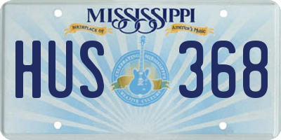 MS license plate HUS368