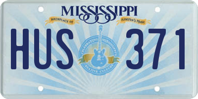 MS license plate HUS371