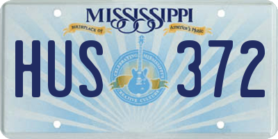 MS license plate HUS372