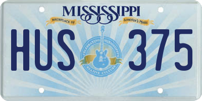 MS license plate HUS375