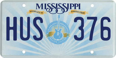 MS license plate HUS376