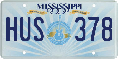 MS license plate HUS378