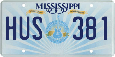 MS license plate HUS381