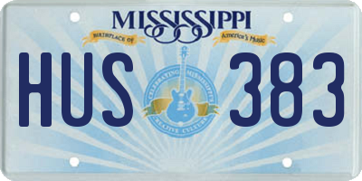 MS license plate HUS383