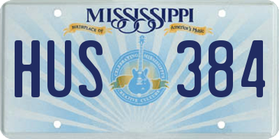 MS license plate HUS384