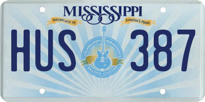 MS license plate HUS387