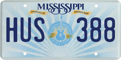 MS license plate HUS388