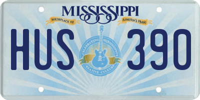 MS license plate HUS390