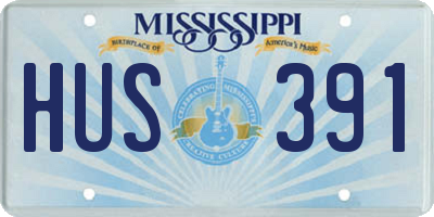 MS license plate HUS391