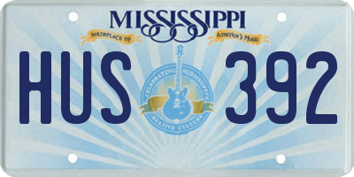 MS license plate HUS392