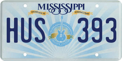 MS license plate HUS393