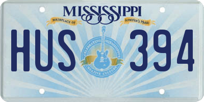 MS license plate HUS394