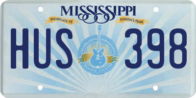 MS license plate HUS398