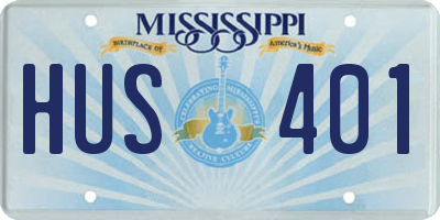 MS license plate HUS401