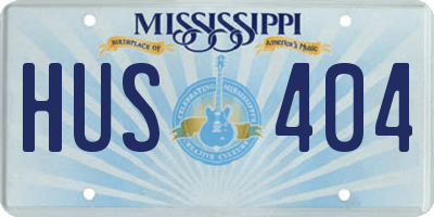 MS license plate HUS404